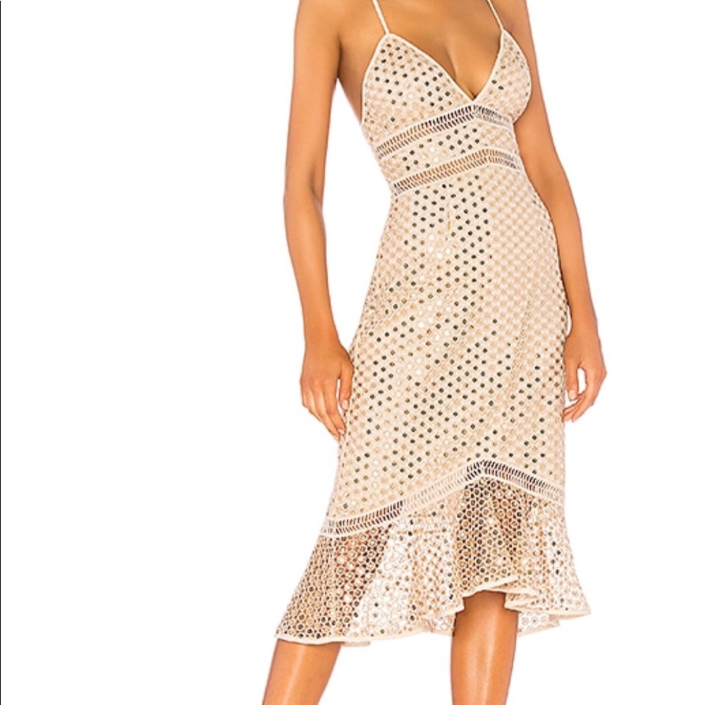 Midi gold dress